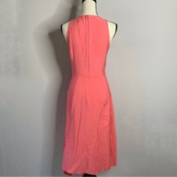 NWT Ann Taylor Coral  Asymmetrical Flowy Flare Dress - Picture 9 of 12